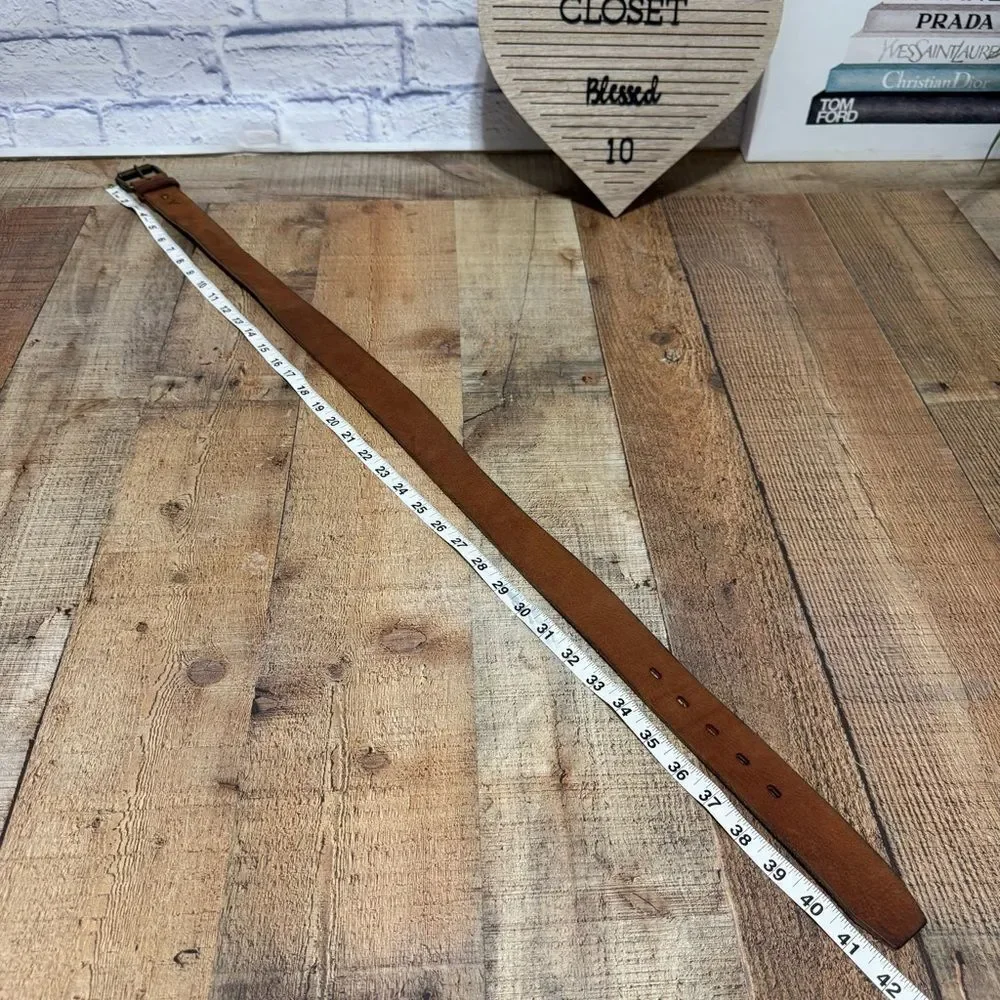 American eagle brown leather belt unisex